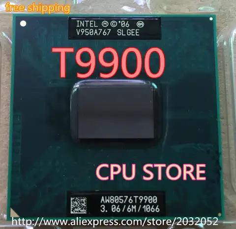 Процессор Intel Core 2 Duo T9900, t9900, 3,06 ГГц, PGA478, 6 Мб кэш-памяти, 1066 FSB, чипсет PM45, 100% рабочий