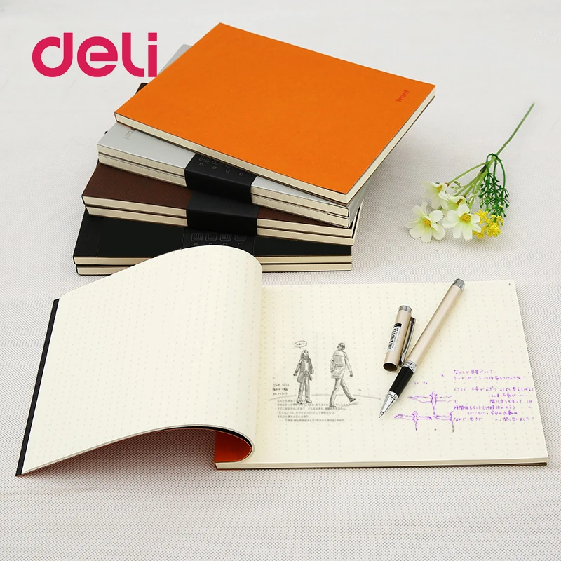 Deli 2 шт./упаковка блокнот формата A5 пластиковая скоба вертикальная деловая бумага