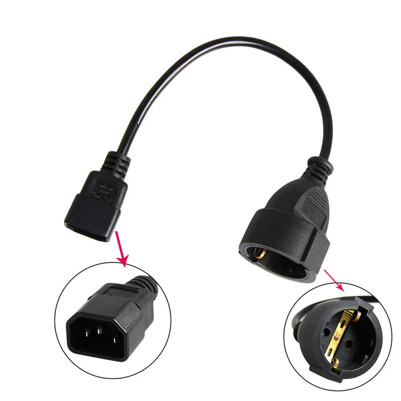 UPS/PDU силовой провод IEC 320 C14 штекер к CEE7 Европейский женский адаптер 35 см кабель |