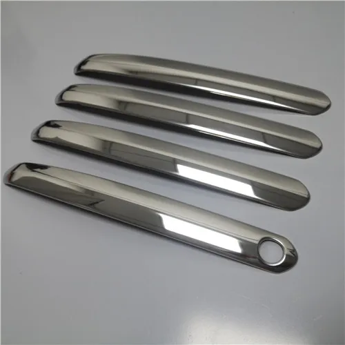 Silver Handle 4pcs Для Toyota RAV4 XA50 серебристый или черный титан ручка двери автомобиля и дверная чаша крышка отделка литья аксессуары - Цвет: Silver Handle 4pcs