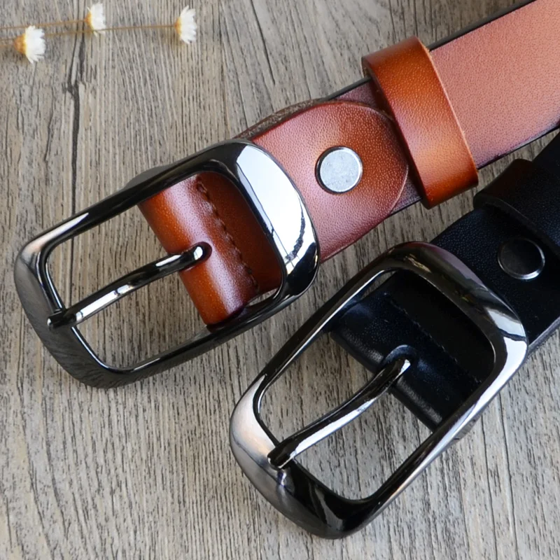 2018 Private customized large size 130 150cm women's belt 100% genuine leather 3.0 wide belt ceinture femme brown Free shipping