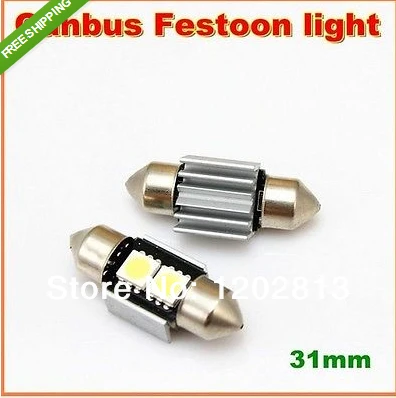 Бесплатная доставка 10 шт. 2SMD светодиодный 31 мм 269 гирлянда CANBUS без ошибок белый