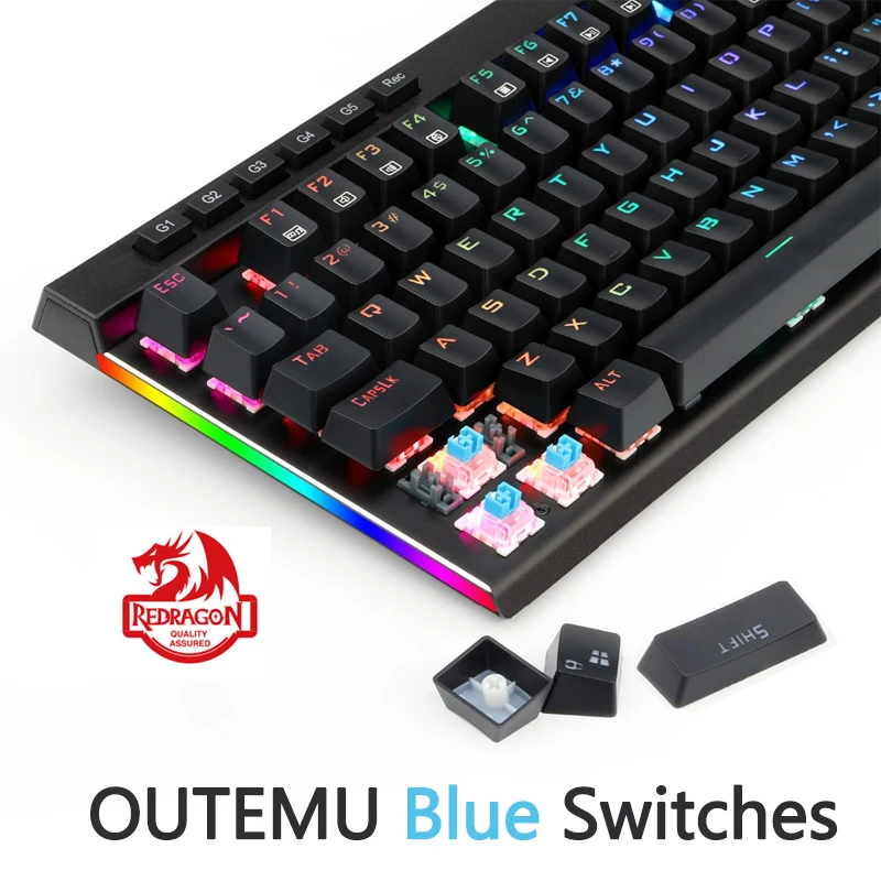 Игровая клавиатура Redragon K580 RGB светодиодный механическая с подсветкой 104 клавиш