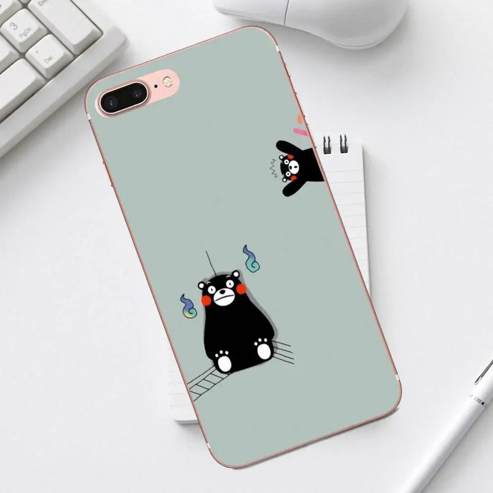 Qdowpz Kumamon мультфильм для Galaxy Alpha Core Prime Note 4 5 8 S3 S4 S5 S6 S7 S8 S9 mini edge Plus Мягкий