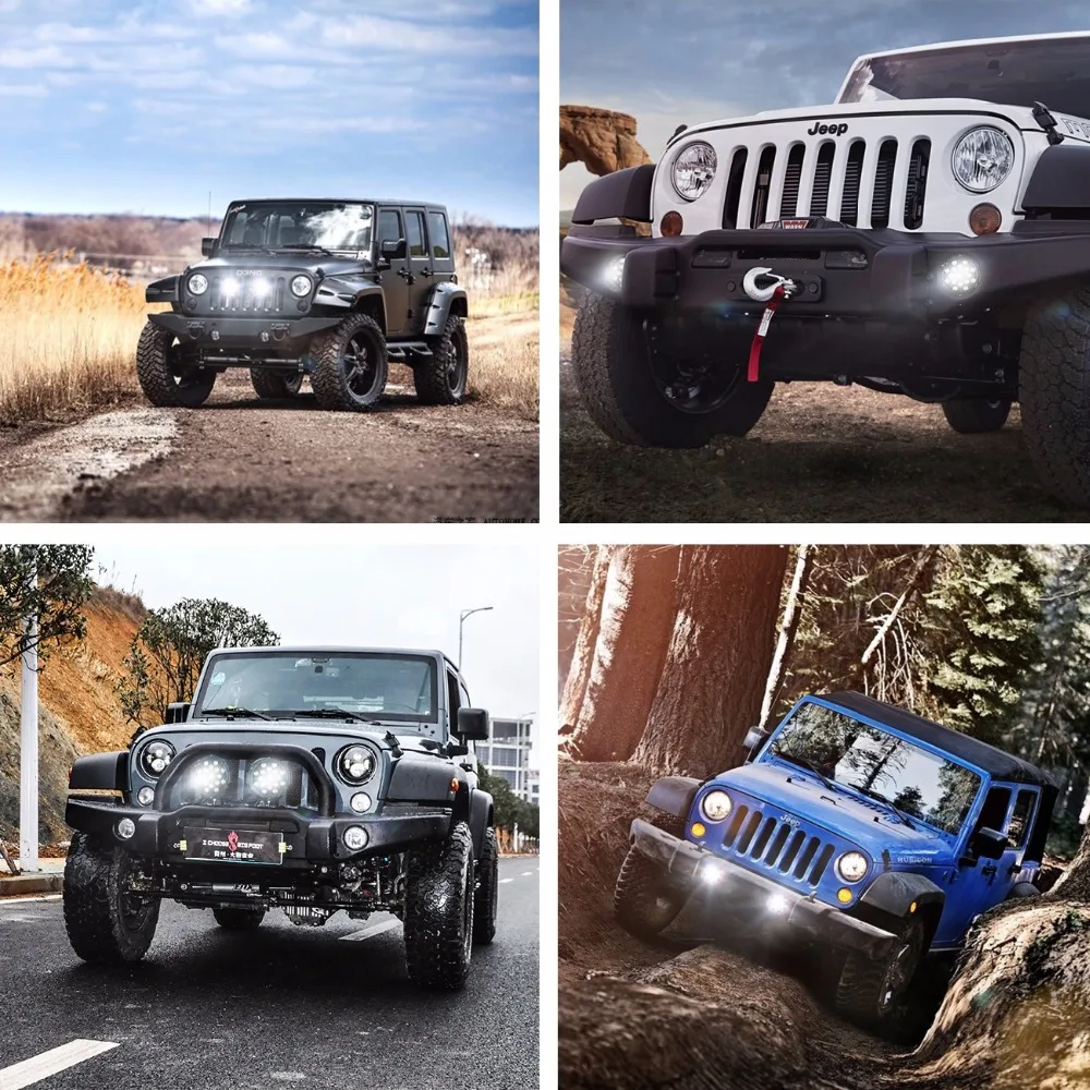 2 шт. Черный 51 Вт Светодиодный свет пятно луча для внедорожных грузовик трактор ATV