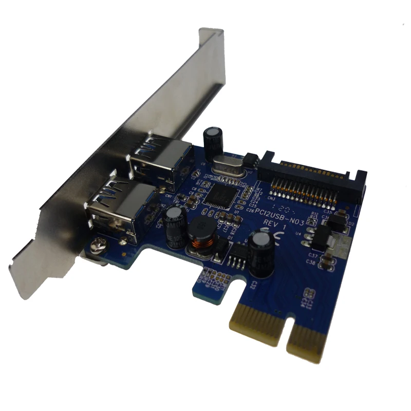 2 портовый USB 3 0 PCI Express PCIe адаптер контроллер карты ~ низкопрофильный PCIN0302|low profile|usb