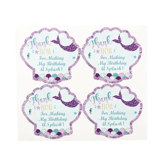 Mermaid sticker 40 шт./упак. подарок русалки Упаковка наклейки бутылка минеральной воды этикетка Сладкая бутылка воды наклейки Дети День рождения товары для вечеринок - Цвет: Mermaid sticker