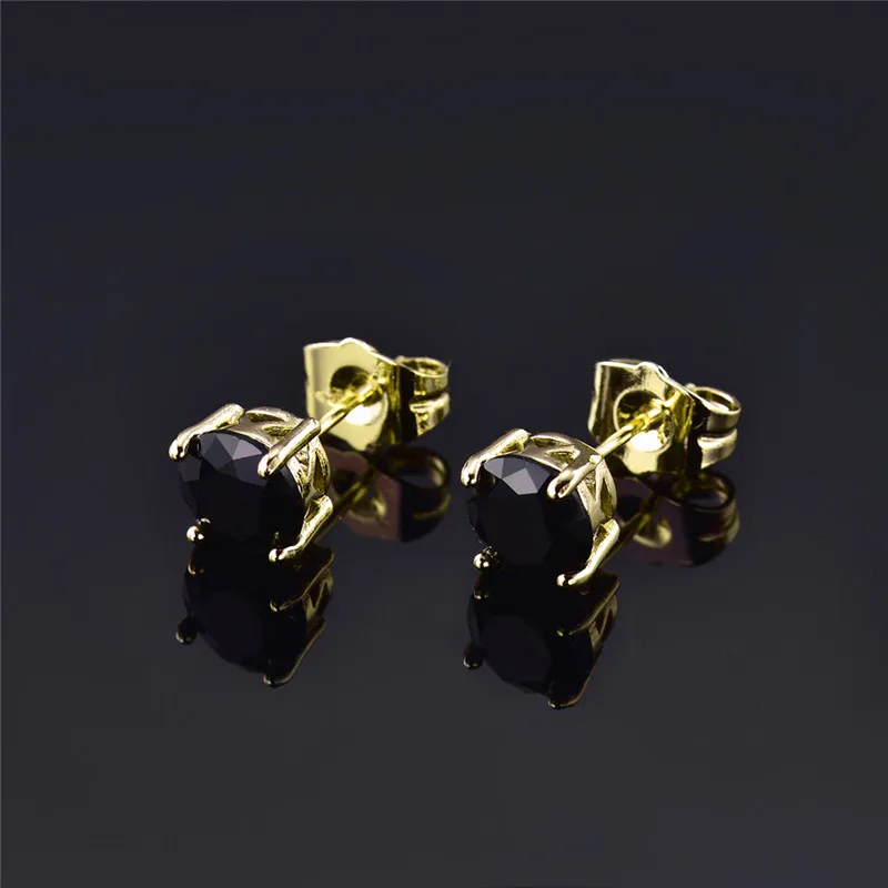 Женские серьги гвоздики BUDONG модные золотистого цвета с австрийским кристаллом