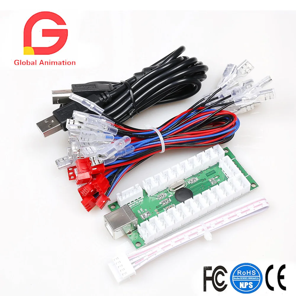 Ноль задержки USB кодировщик к ПК Джойстик Набор для LED Аркады DIY Kit контроллер