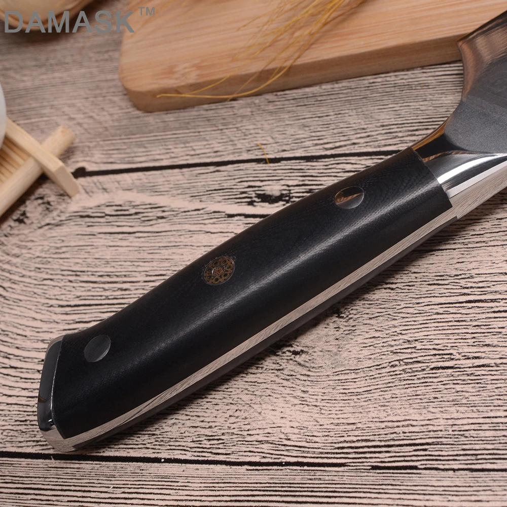DAMASK японский VG10 дамасский стальной кухонный нож 7 дюймов нож Santoku G10 Ручка дамасский нож красивый узор кухонные инструменты