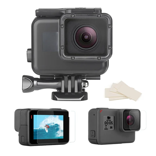 XTK181 Снимать для экшн-камеры Gopro Hero 7 6 5 Аксессуары для использования на глубине до 45 м Водонепроницаемый чехол Экран/защитное устройство для объектива рукоятка для спортивной экшн-камеры Go pro 7 6 5 Камера аксессуар - Цвет: XTK181