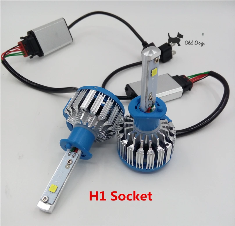 Оптовая продажа набора автомобильных светодиодных фонарей H1 Tailor-made High Power 60W 6000lm Xenon 6000K Super Bright Car-styling Head Fog DRL Light Kit с бесплатной доставкой.