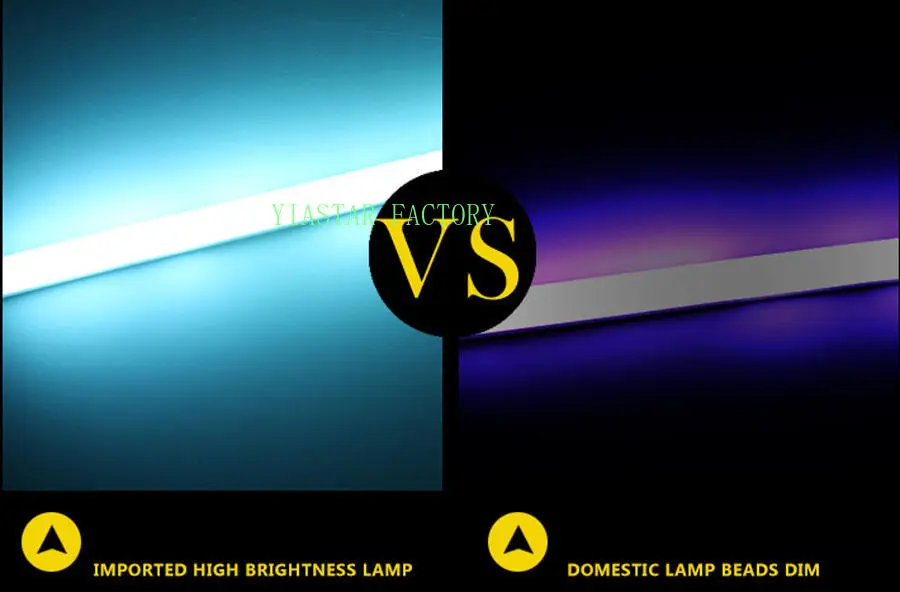 

Ultrafine Dual color 60cm DRL Daytime Running Light Flexible Soft Tube silicone Car LED Strip White Turn signal Yellow Flowing