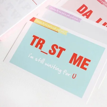 

30pcs love words style card multi-use as Scrapbooking party invitation DIY Decoration gift card message card postcard