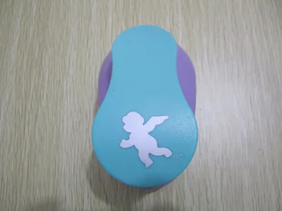 Angel Outsize Embossing Flower Paper Cutting Punches For Scrapbooking Tools Circle Cutter Hole Punch Eva Craft Punching Machine 4-5cm - Цвет: Angel