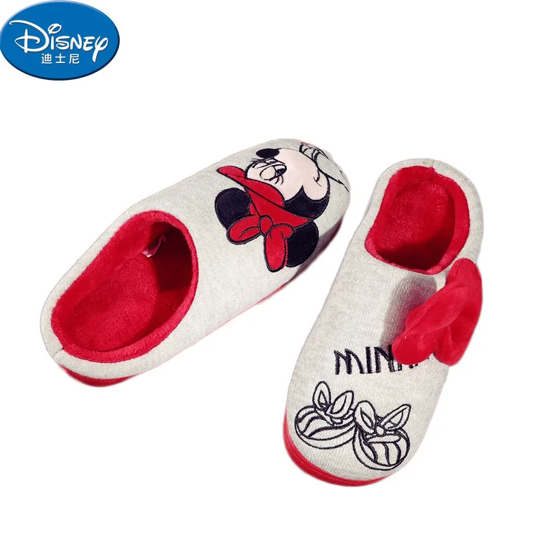 Тапочки Disney Зимняя обувь Нескользящая шерстяная для девочек Милая домашняя с