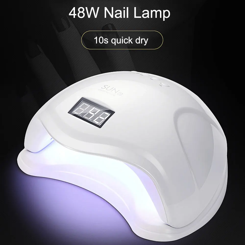48 W Сушилка для ногтей УФ светодиодный Smart лампы Гель лак леча светильник с нижней