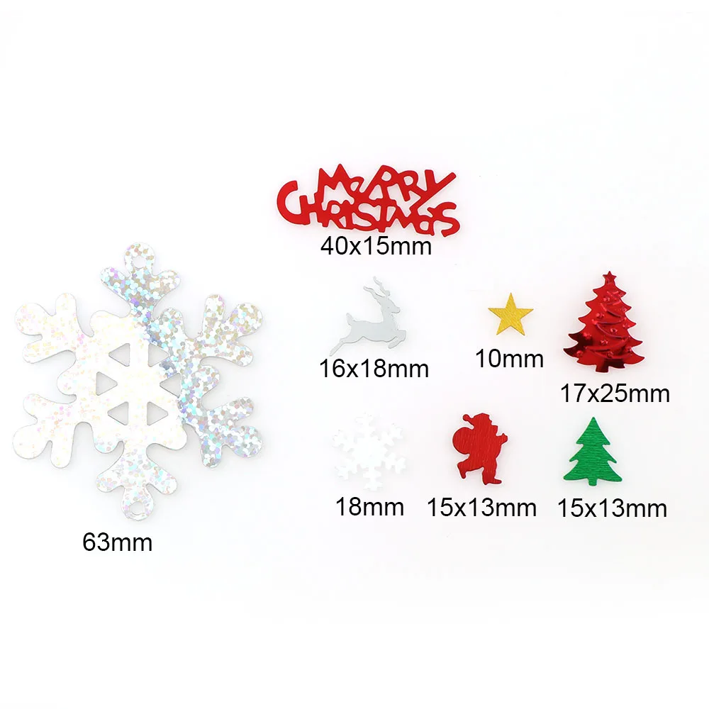 15g Mix Color Christmas Snowflake Elk Tree Santa Claus Tinfoil Sequins Gift DIY Home Decoration | Дом и сад