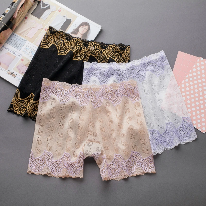 Yasemeen New Sexy Lace Seamless Safety Pants Invisible Breathable Underwear Plus Size Top Quality | Женская одежда