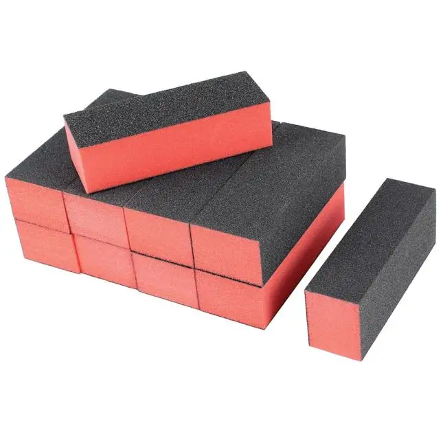 10PCS/SET Black+Orange Nail File Decorations Tool Matte Block Sanding Files Grit Acrylic Professional Jan8 | Красота и здоровье
