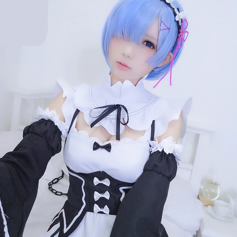 Re Life in a different world of zero Rem Ram карнавальный костюм сценическое платье для Хэллоуина