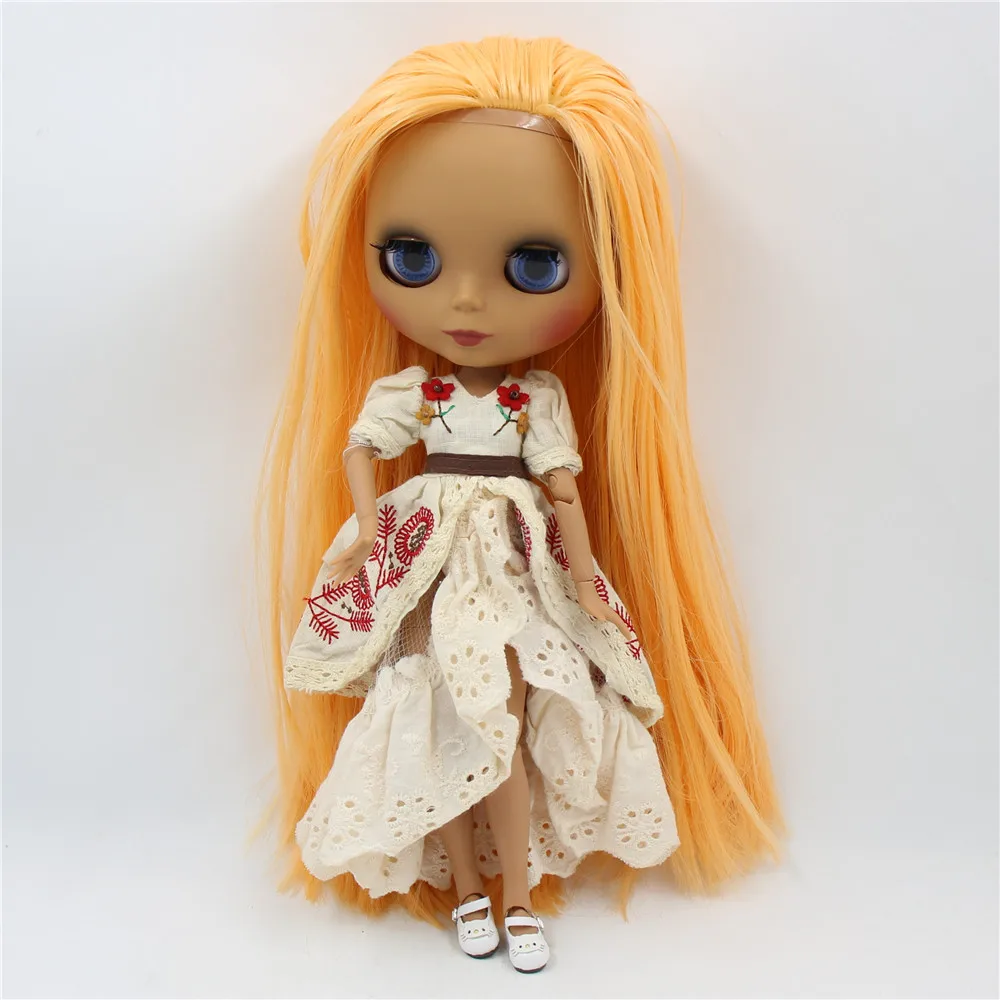 Кукла Blyth от ICY DBS с черным матовым лицом и желтыми волосами Нет. BL0559 | Игрушки хобби