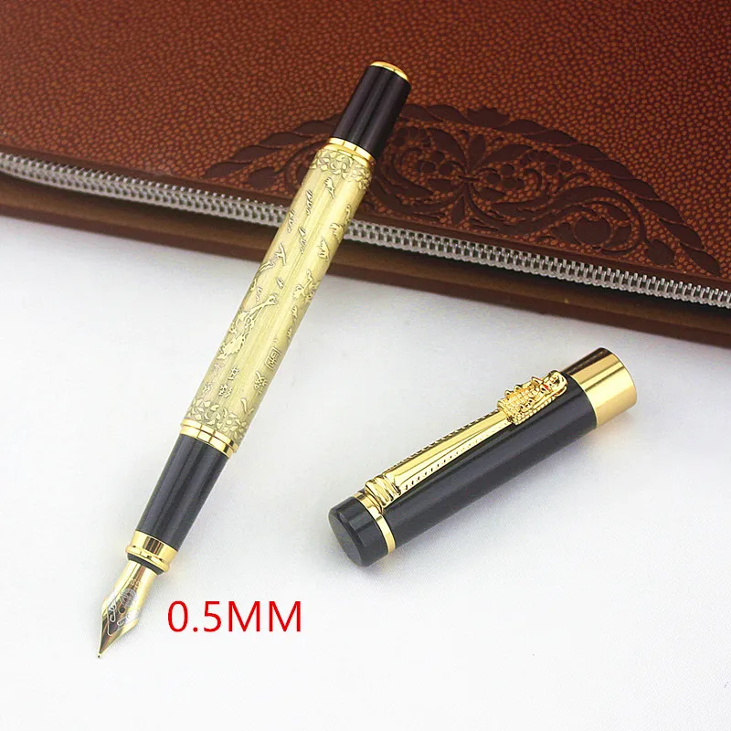 

Metal Fountain Pen F nib Luxury ink Pens School & Office Supplies stationery Elegant Pens For writing Gift