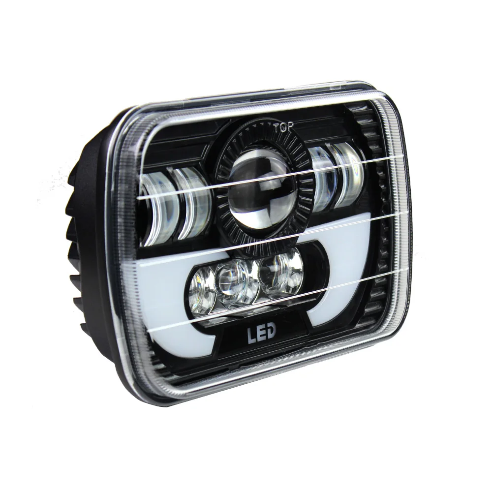 2 шт. 5x7 &quotсветодиодный фонарь W/ DRL заменить H6054 H5054 H6054LL 69822 6052 6053 для Jeep Wrangler YJ Cherokee