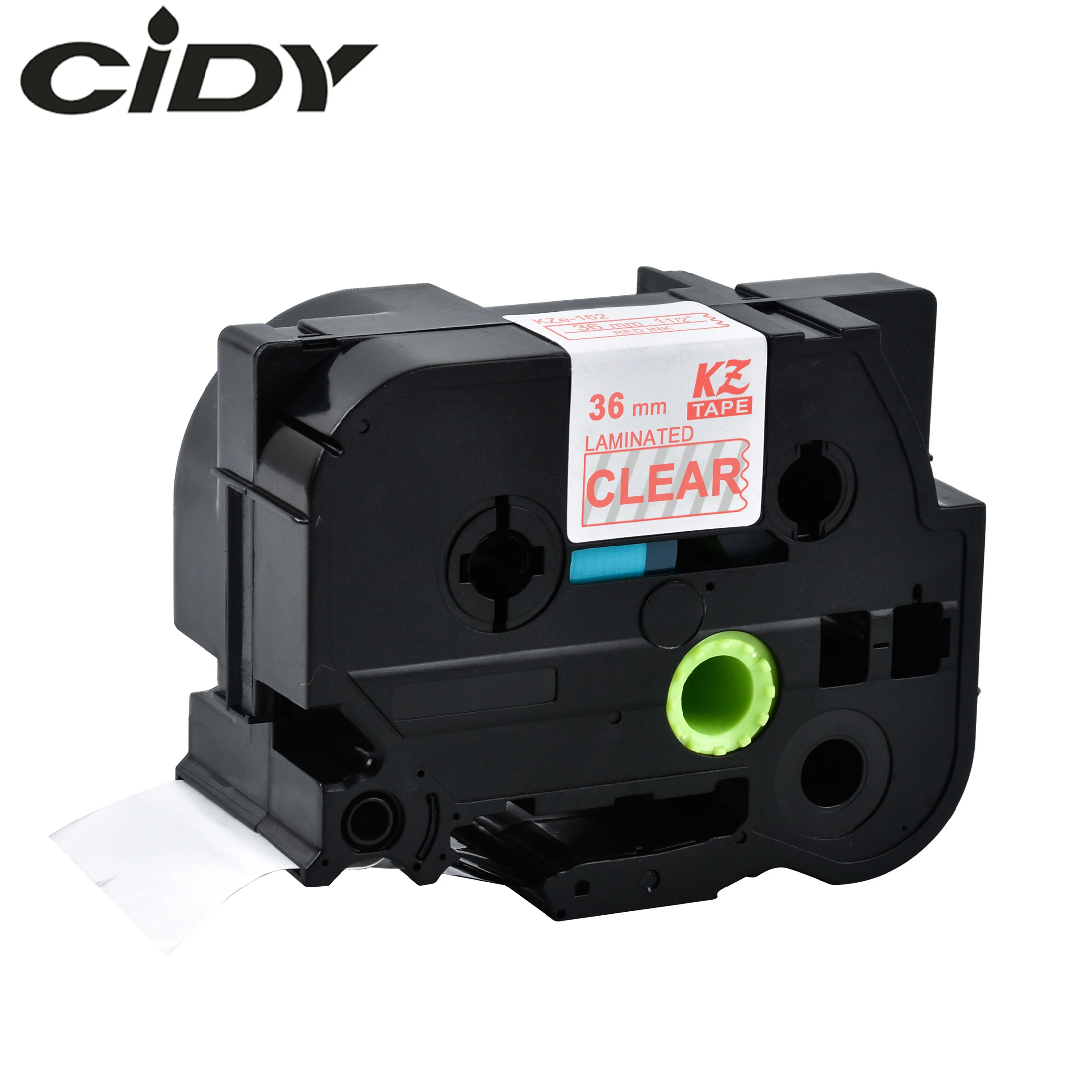

CIDY Tze 162 Tz162 red on clear Laminated Compatible P touch 36mm tze-162 tz-162 tze162 Label Tape Cassette Cartridge