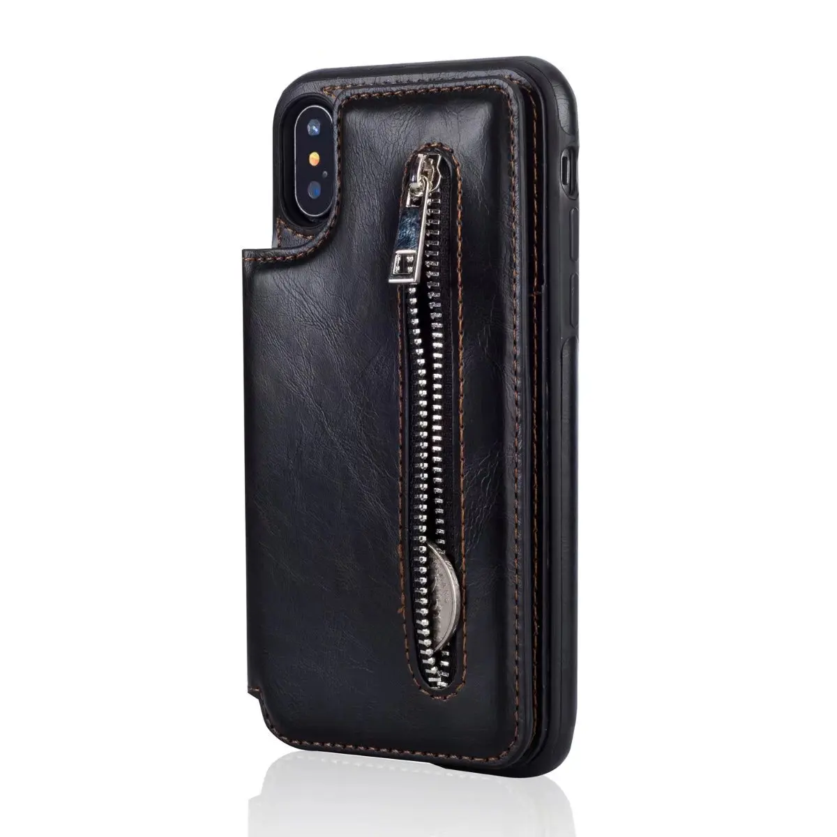 للبيع 2018 موضة جديدة جلد الوجه حقيبة لهاتف سامسونج نوت 8 فتحة للبطاقات حامل سحاب محفظة حقيبة لهاتف سامسونج غالاكسي S9 S8 زائد S7 Edge