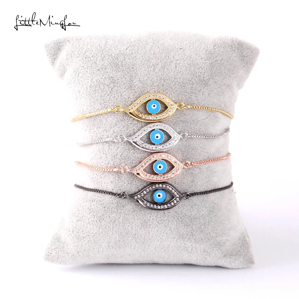 WML мужской браслет Белый Циркон CZ eye Charm Регулируемая цепь wo мужские браслеты и для ювелирные