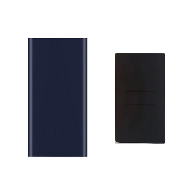 black add black 10000 мА/ч, Xiao mi power Bank, 2, быстрая зарядка, внешний аккумулятор, двойной USB, портативный, Alu mi nium, быстрая зарядка, mi power, внешний аккумулятор - Цвет: black add black