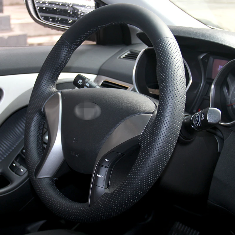 Shining wheat Hand-stitched Artificial leather Car Steering Wheel Cover for Hyundai Elantra 2011-2014 Avante I30 | Автомобили и