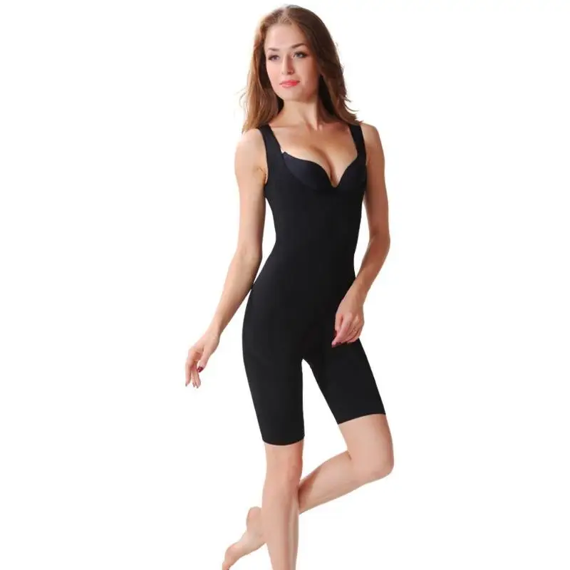 Женский бамбуковый костюм для похудения, эластичная одежда для похудения, утягивающее боди для живота, боди для коррекции фигуры, женские боди, древесное волокно, комбинезон