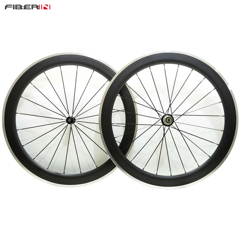 Клинчер для велосипеда велосипед колесная с колесо для велосипеда, алюминий 700c 60 мм углеродного волокна сплава Тормозные колеса