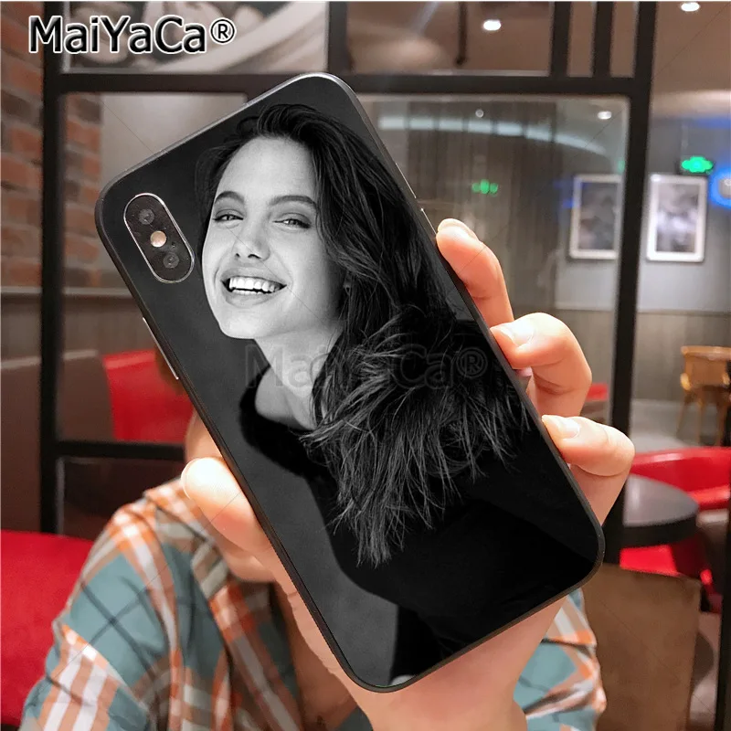 MaiYaCa Angelina Jolie супер милые чехлы для телефонов iphone 11 Pro X 8plus 7 6splus 5s se 7plus чехол - Цвет: 9