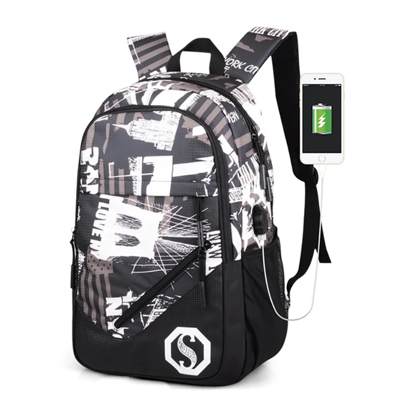 Модные детские школьные сумки рюкзак светящиеся студенческие внешние USB