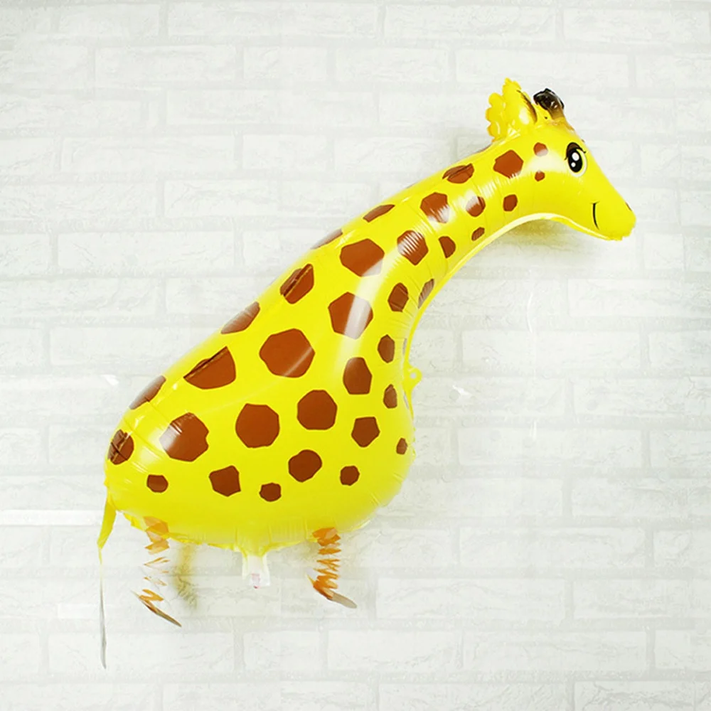 Шарик из майларовой фольги с гуляющим жирафом 1 шт. милый большой воздушный шар в