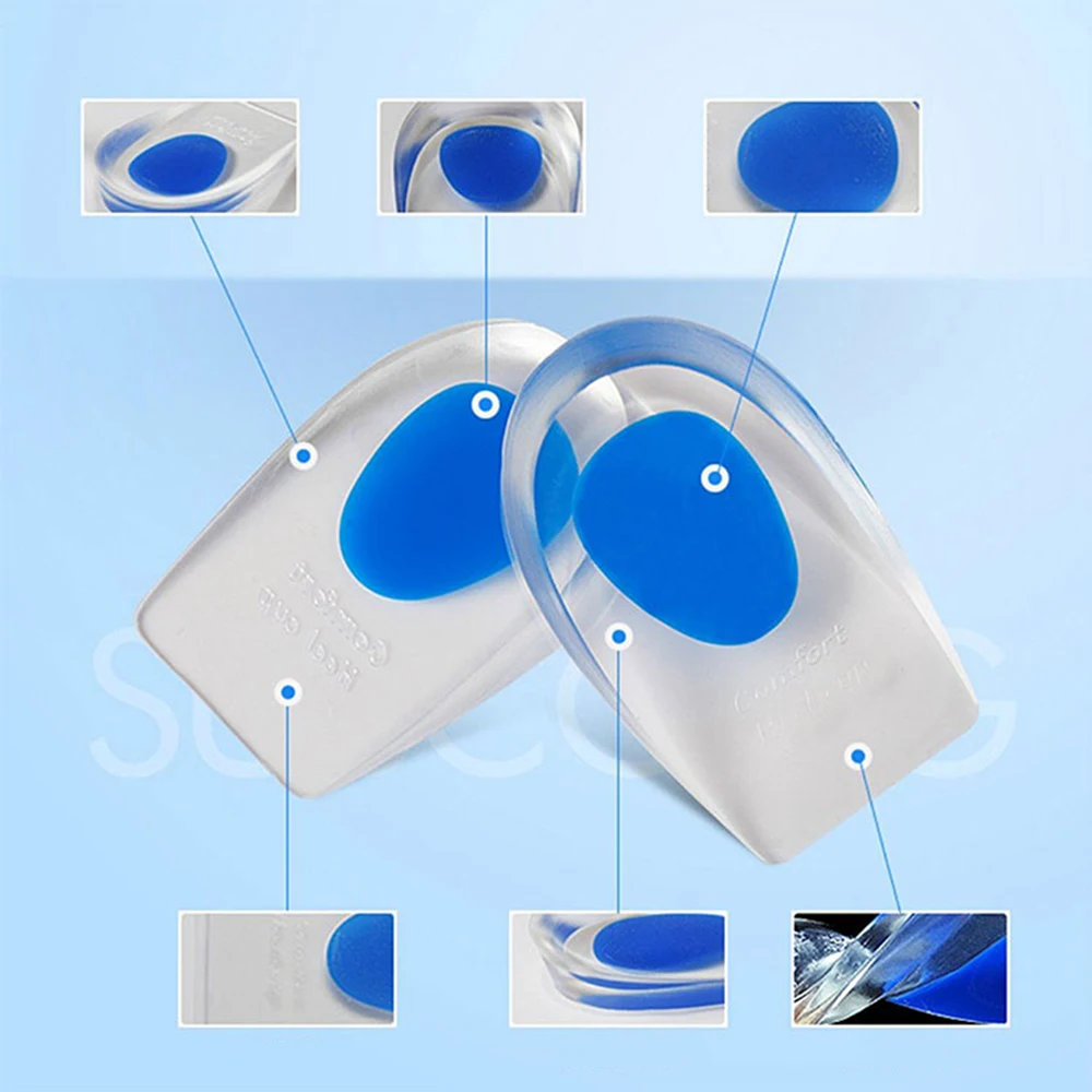 1 пара силиконовых гелевых насадок на пятки вставки для обуви мягкие