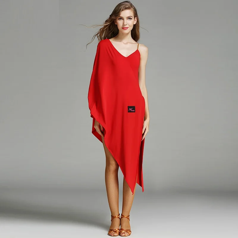 Красное латинское бальное платье для современного танца Костюм самба румба