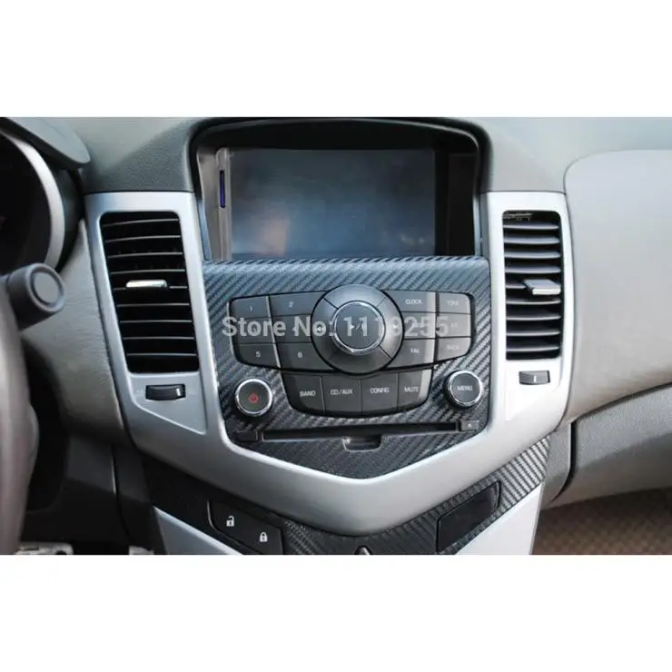 Виниловая наклейка Aliauto из углеродного волокна для автомобиля на центральную