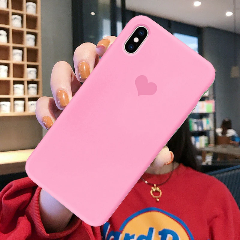 Мягкий силиконовый чехол Love для iPhone X XS Max XR 8 7 Plus Роскошный Тонкий телефона 6 6s Fundas