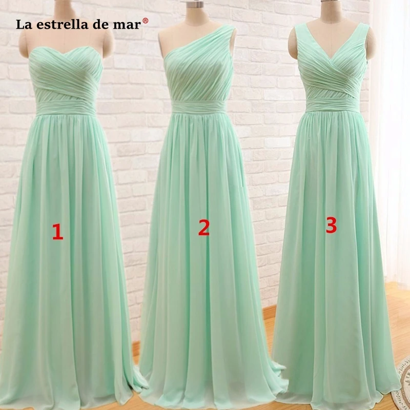 

Sukienka wesele hot chiffon 3 style royal blue mint green blush pink purple bridesmaid dress long vestido madrinha