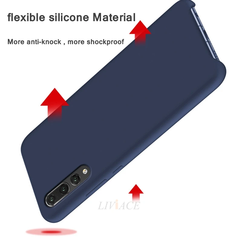 liviace original phone case for huawei p20 / pro lite nova 3E liquid silicone tpu soft back cover p20pro p20lite |