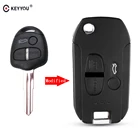 KEYYOU чехол для ключей с 3 кнопками, модифицированный, для MITSUBISHI Lancer EX Outlander Grandis Pajero, без ключа, с левым лезвием