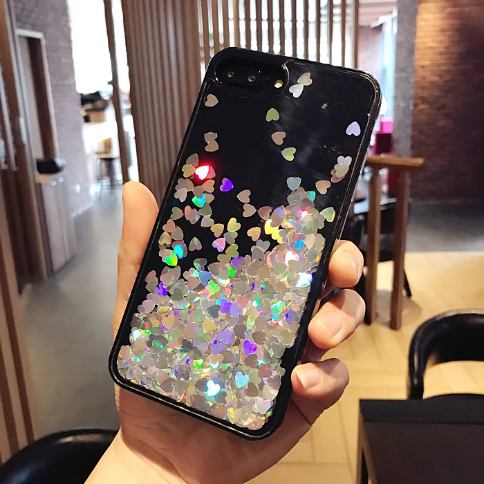 Wmzsucc Сердце Любви звезды блеск звезд динамический жидкость зыбучие пески Мягкие