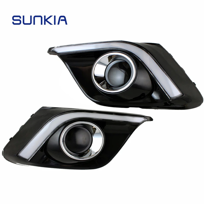 

SUNKIA Car Styling Fog Lamp for Mazda 3 Axela LED DRL Daytime Running Light Super Bright White with Dimmed Function
