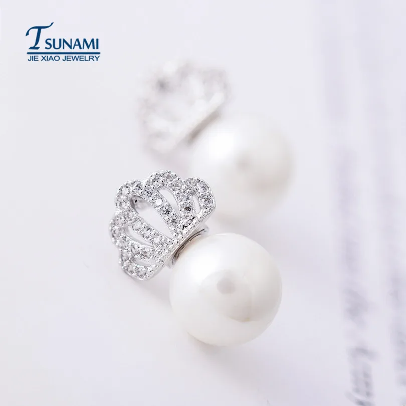 Роскошные и элегантные AAA циркониевые серьги с жемчугом для женщин модные