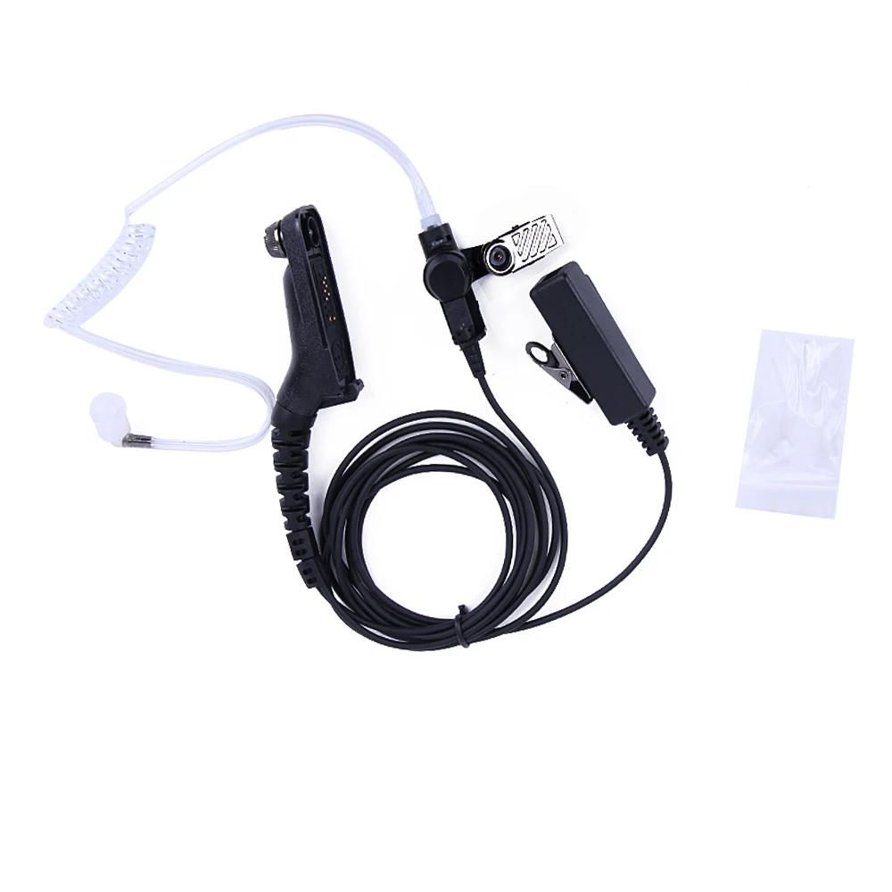 Large PTT Mic Headset Acoustic Tube Earpiece For Motorola DP4800 DP4801 XPR6550 DGP4150 P8268 Walkie Talkie etc.