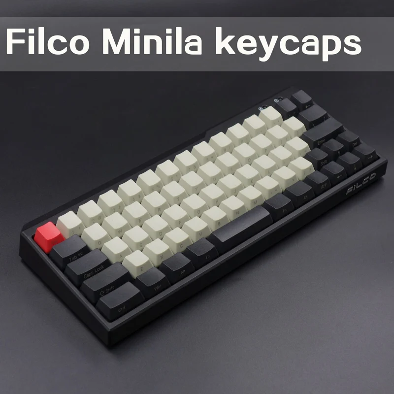 Черная механическая клавиатура PBT пустая белая серая filco minila air толстая боковая с